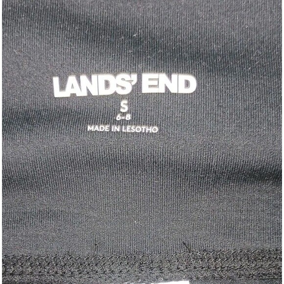 Land's End Black Small Leggings Base Layer Workout Stretch Pull On Pants Leisure - Picture 3 of 5